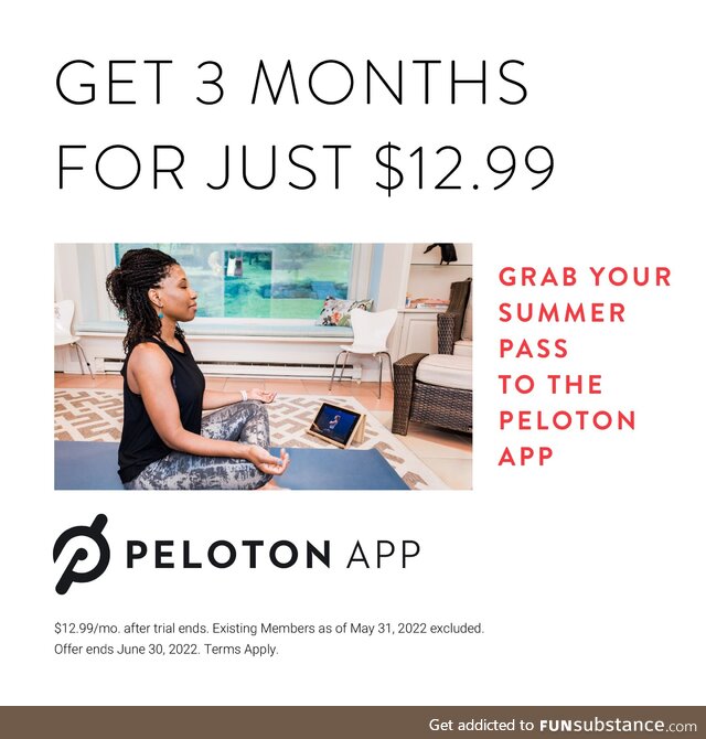 Your summer pass to the Peloton App: Get 3 months of unlimited classes of all kinds for