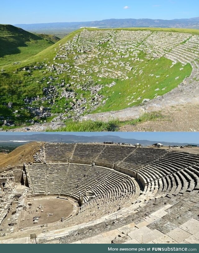 2,200-year-old Hellenistic theatre in Laodicea, southwestern Turkey, after recent