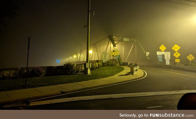 This foggy bridge