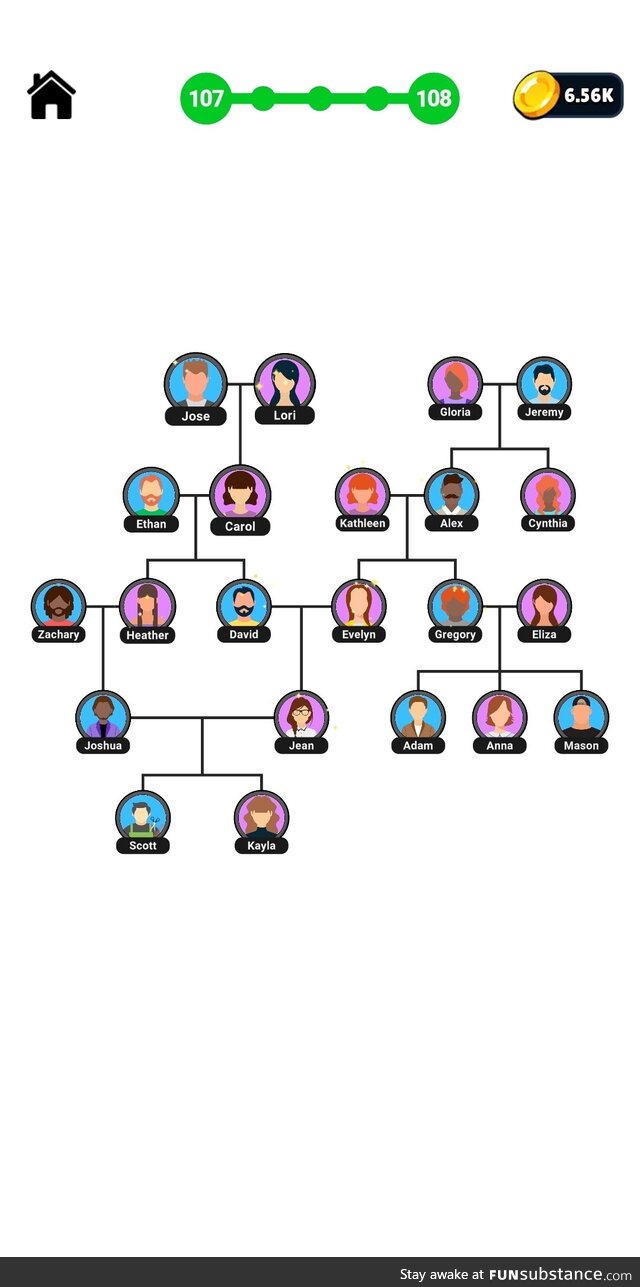 My family tree game seems to be based in Alabama