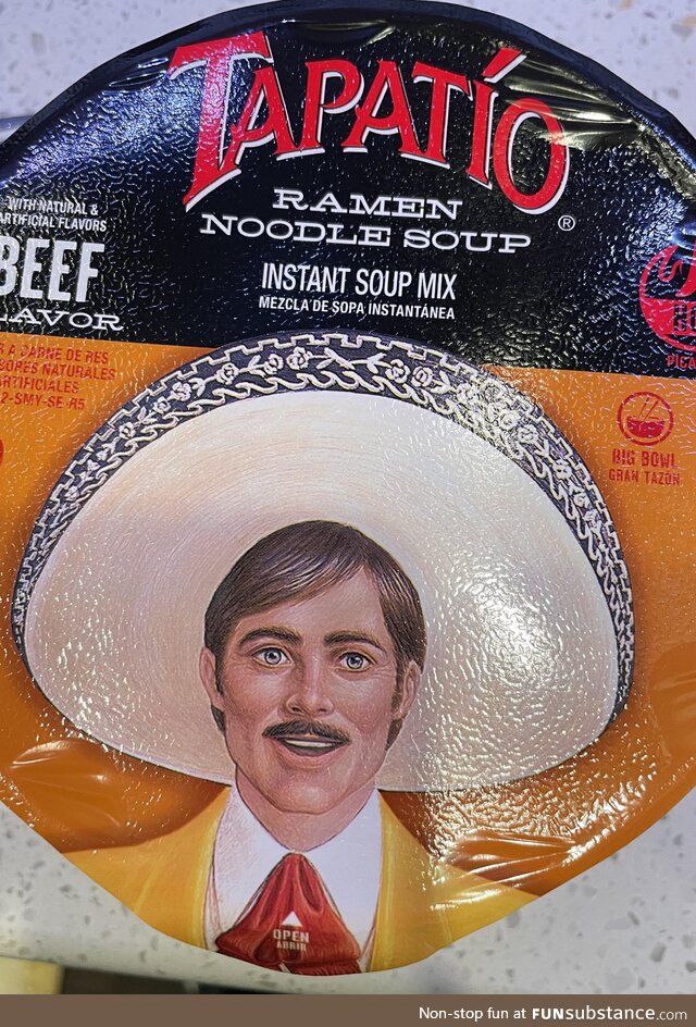 Went to make ramen and noticed Mexican Elijah Wood was on the package