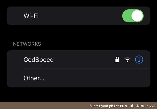 The WiFi name at my church