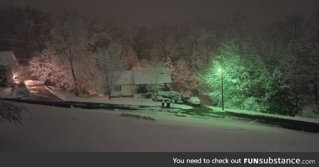 My street after recent snowfall