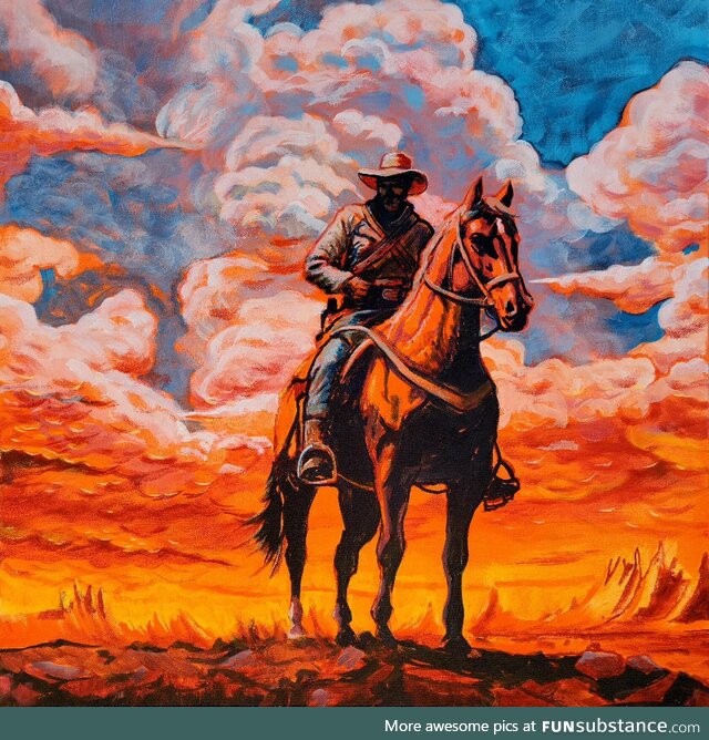 Enough people said my painting looked liked Red Dead Redemption so I titled it "Red"