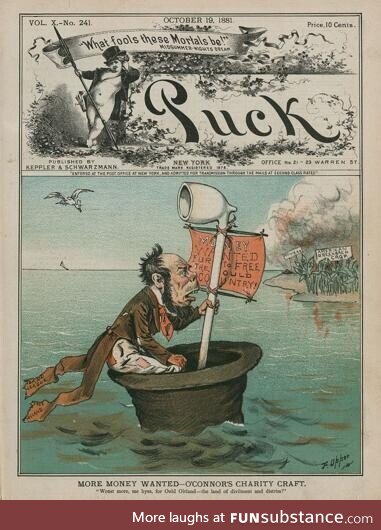 US: Anti Irish Immigration poster circa 1881. [Details in the comment]