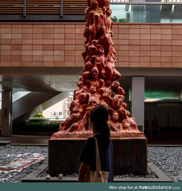 Tiananmen Square monument, the Pillar of Shame. Artist- Jens Galschiøt