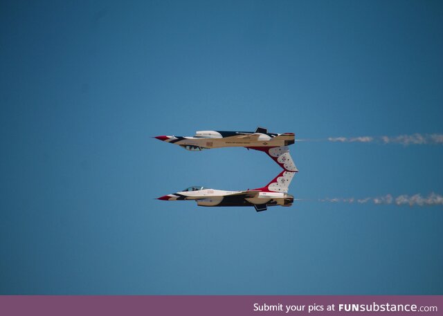 Picture I took of the U.S. Air Force Thunderbird demonstration team at Shaw AFB