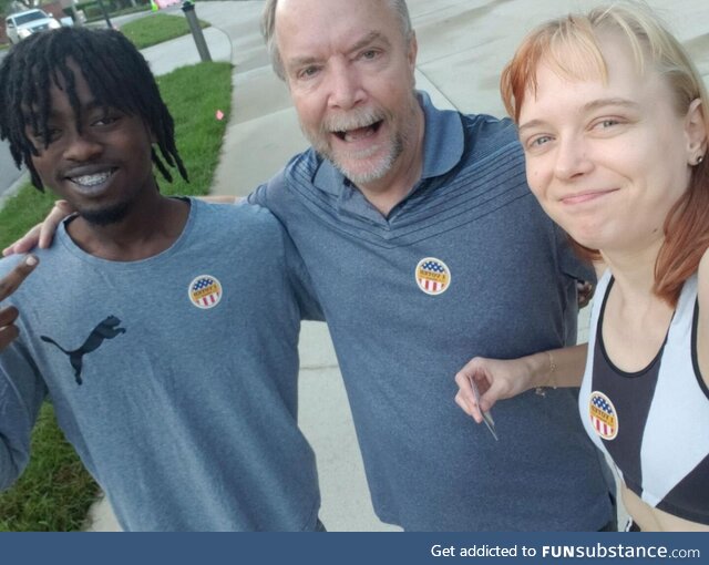 I(on the left) voted for the first time today!