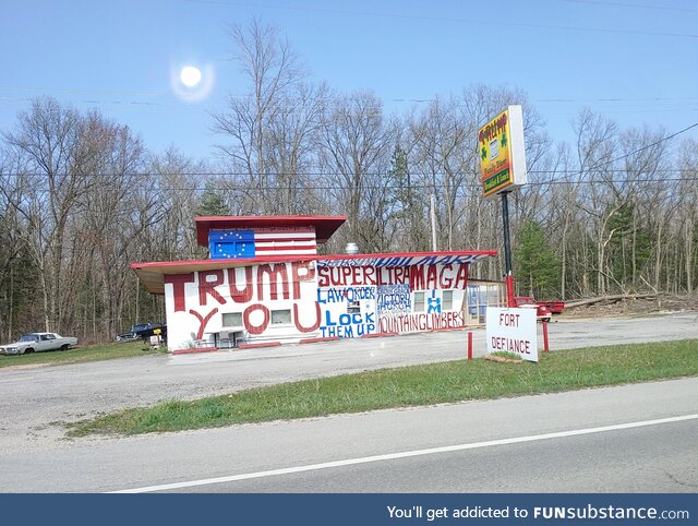 Spotted while driving through northern rural Michigan