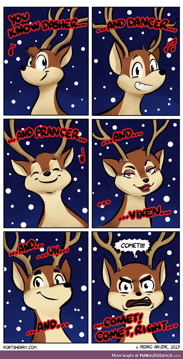 Vixen, The Red-Lipped Reindeer
