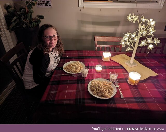 I made a candlelit dinner for my girlfriend