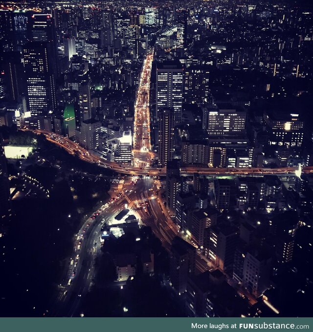[OC] photo from Tokyo Tower at night