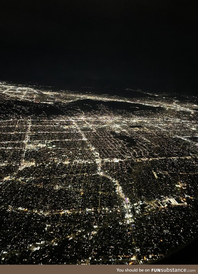 California from my plane window