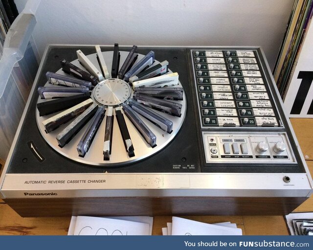 Panasonic autochange and auto-reverse cassette deck that could play music for 2 days