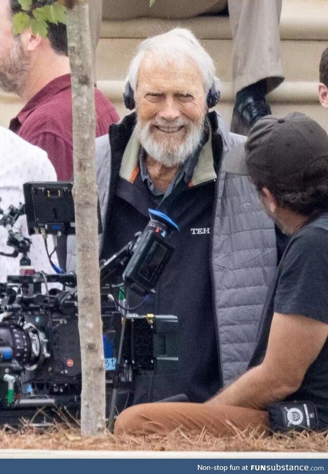 Clint Eastwood, 93 yrs old on set directing a new film 'Juror No 2'