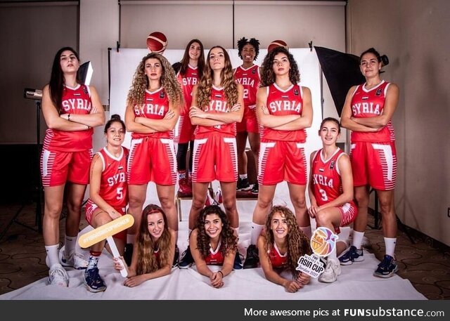 The new Syrian women's basketball team for the Asia Cup 2021