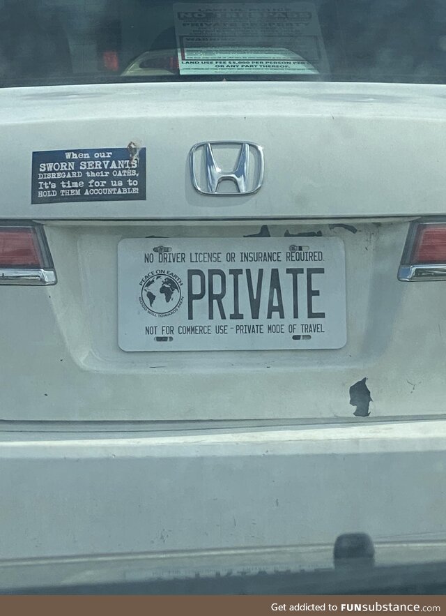 A sovereign citizen siting in the wild