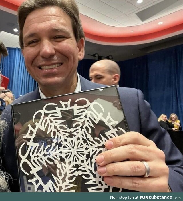 DeSantis accepts snowflake gift without looking closely