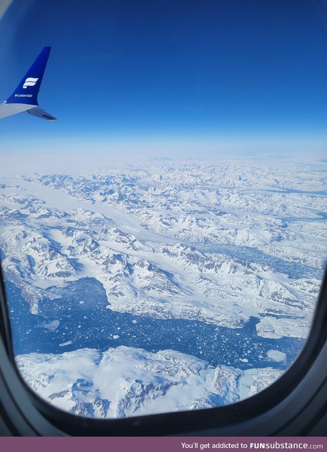 Flew over Greenland on a Clear Day