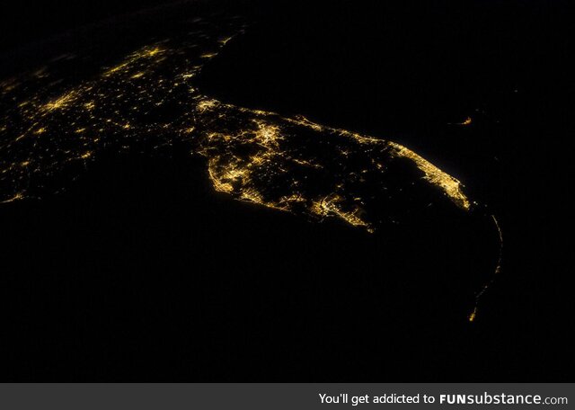 Florida at night from space