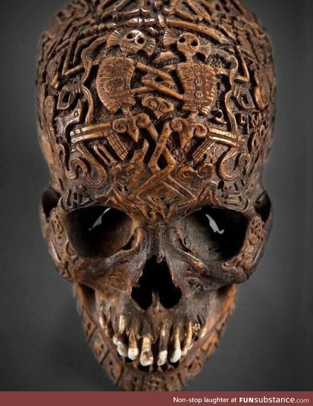 This skullpture looks intricate.