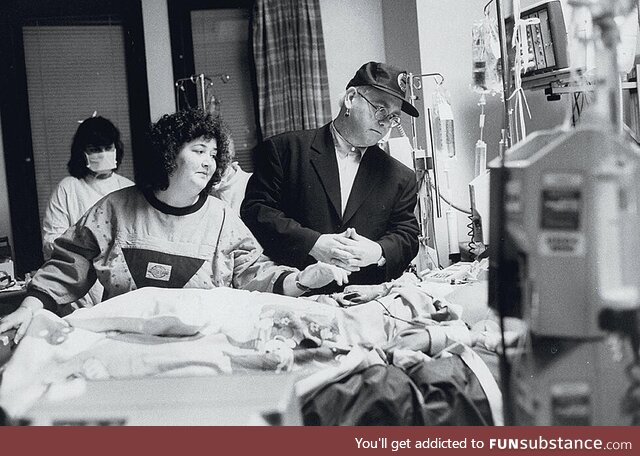 Elton John visits 18 year old AIDS patient, Ryan White on his deathbed