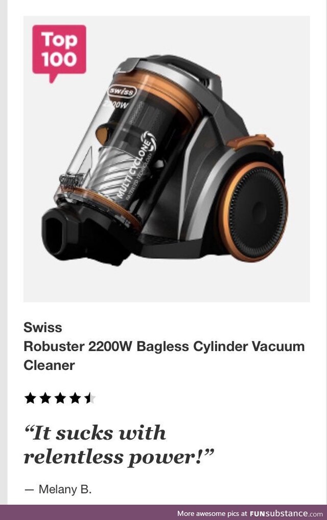 Greatest review of a vacuum ever