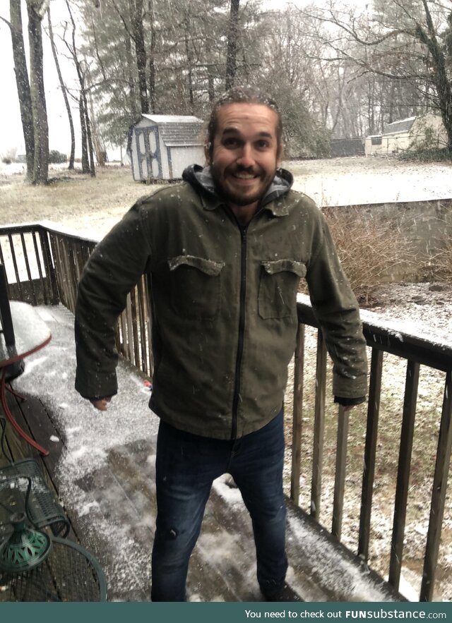 My first time seeing snow