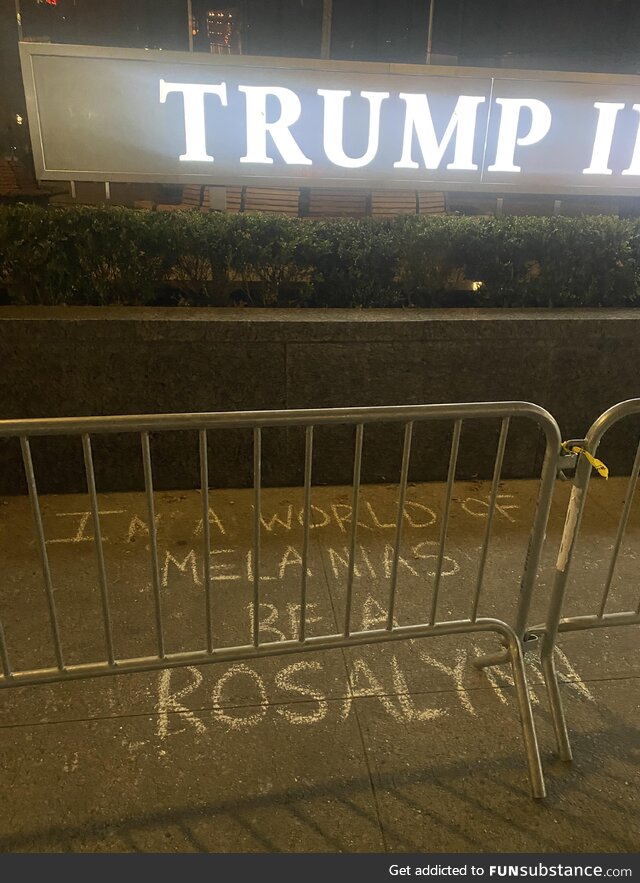 Nyc last night … (barricades are for the parade)