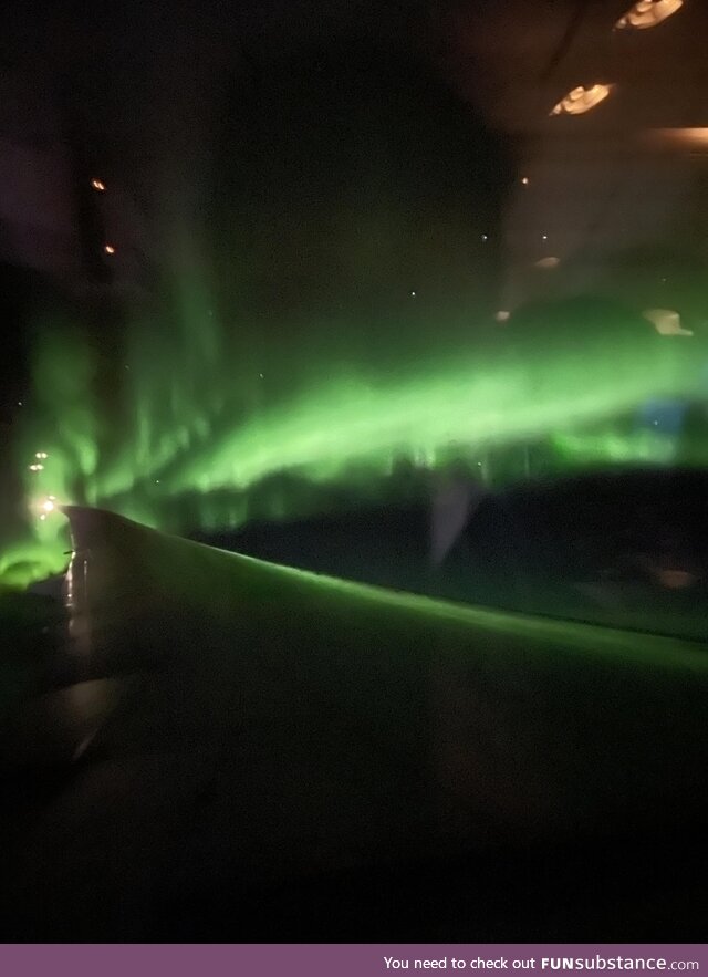 This guy flew through Northern Lights on a flight to Europe