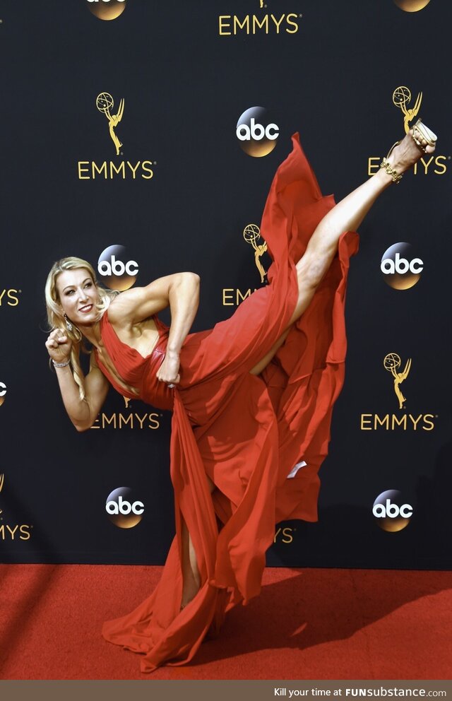 Jessie Graff on the Emmys red carpet
