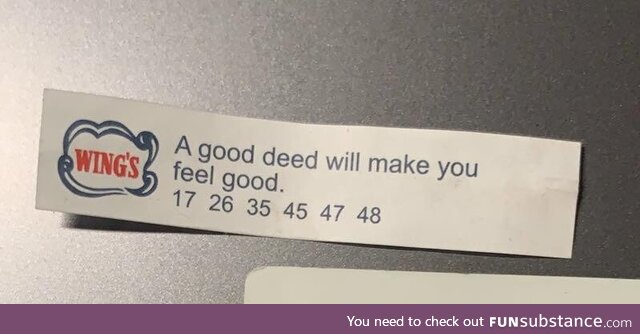 Fortune cookies are very wise nowadays