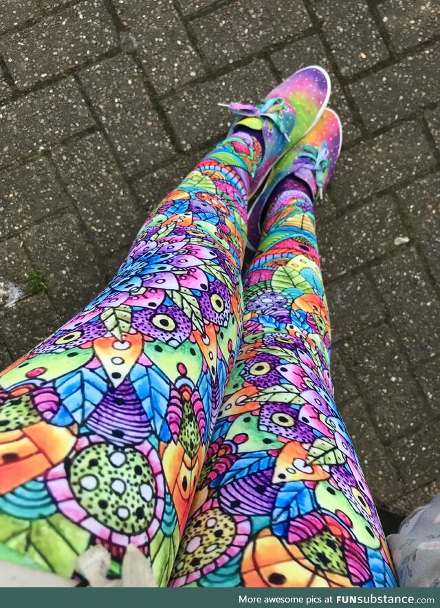 [OC] got some weird looks but I love colourful leggings