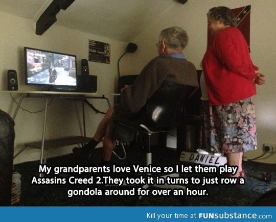 Grandparents enjoy video games too