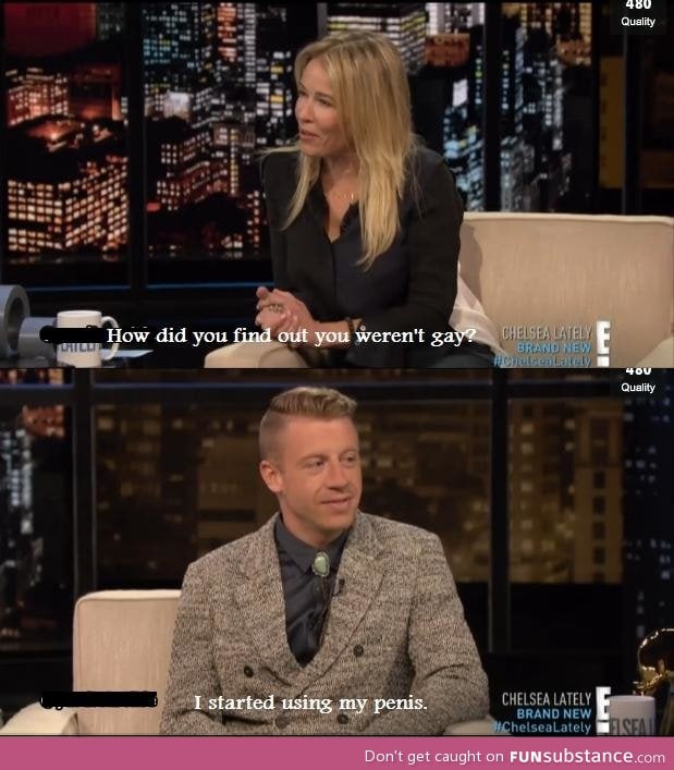 Chelsey handler asked macklemore about his s*xuality