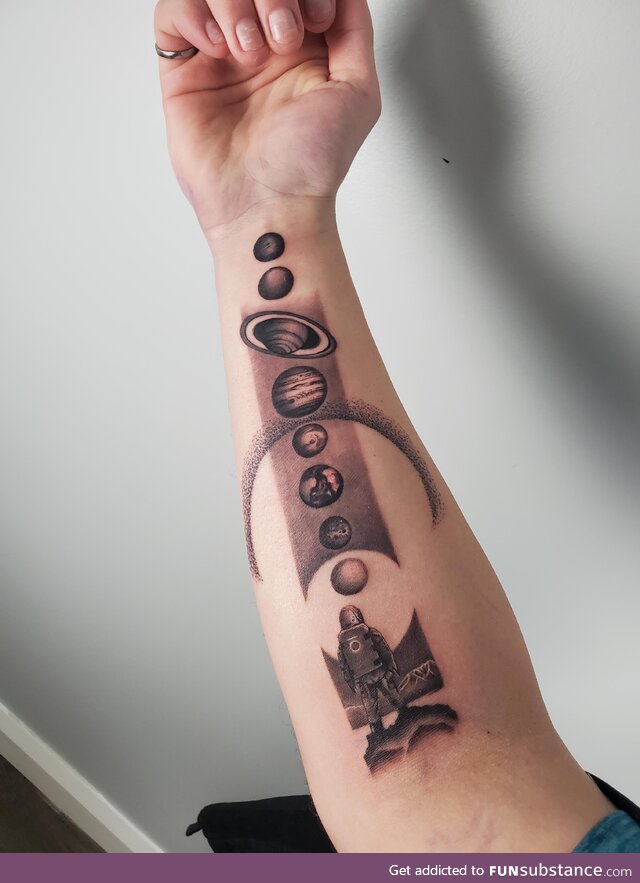 I got the solar system tattooed on my forearm