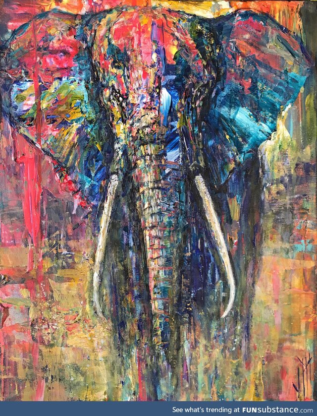 An elephant I painted