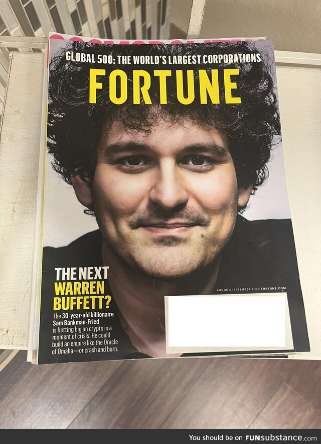 This poorly aged magazine cover in my dentist’s office