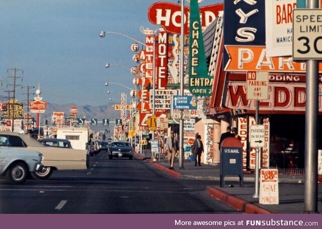 The Las Vegas strip, 1966