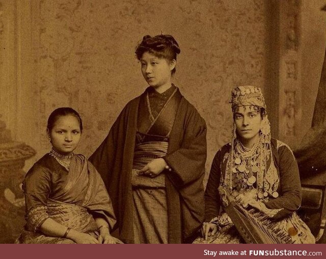 Three women, each was the first in their country to receive a doctorate in western