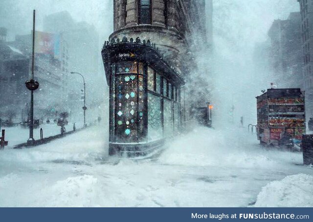 Photo of New York winter storm by Michele Pаlazzo looks like a painting