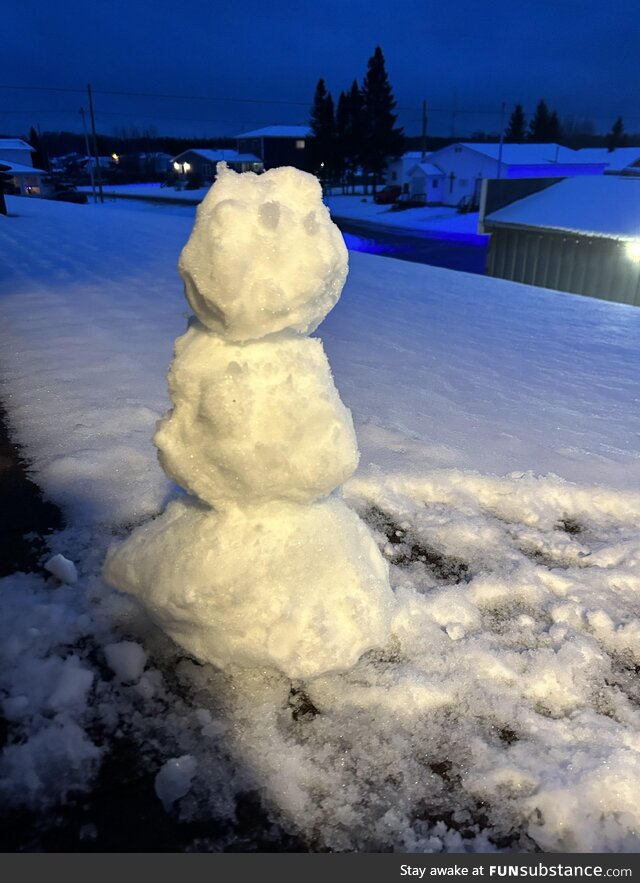 My first snowman this season