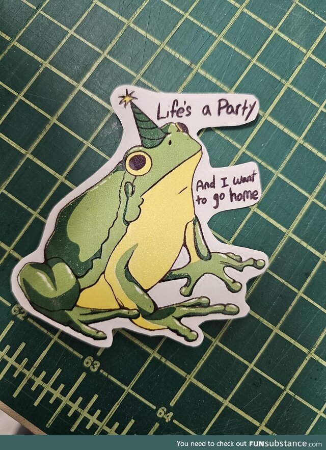 Me too, Frog Sticker, Me too