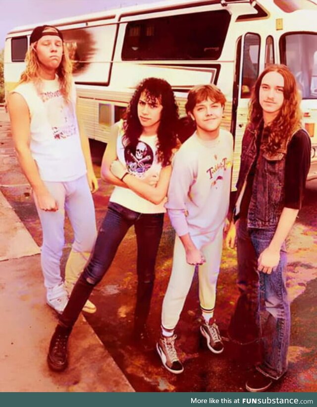 "Teenagers in the 80s used to look much older..." Here's Metallica in 1985 ( Early 20's)