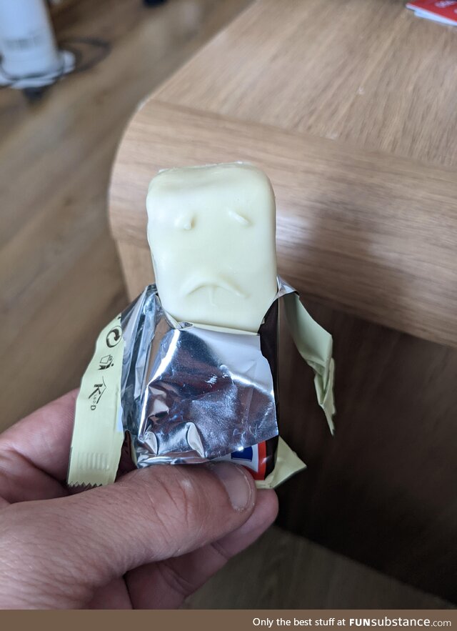 My White Snickers looks sad... He knows he's about to be eaten