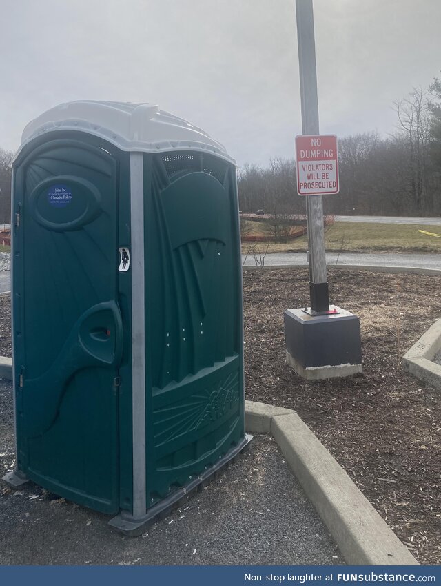 My 8 yo asked me why he wasn’t allowed to poop in this porta-potty