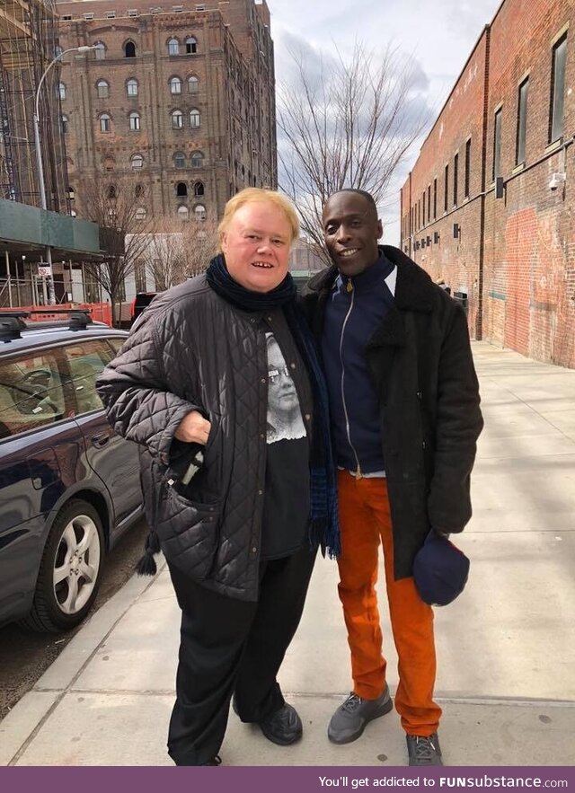 Louie Anderson and Michael K. Williams. Found randomly on Louie's official Facebook
