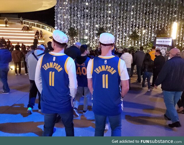 An 80's band showed up at the Warriors game tonight