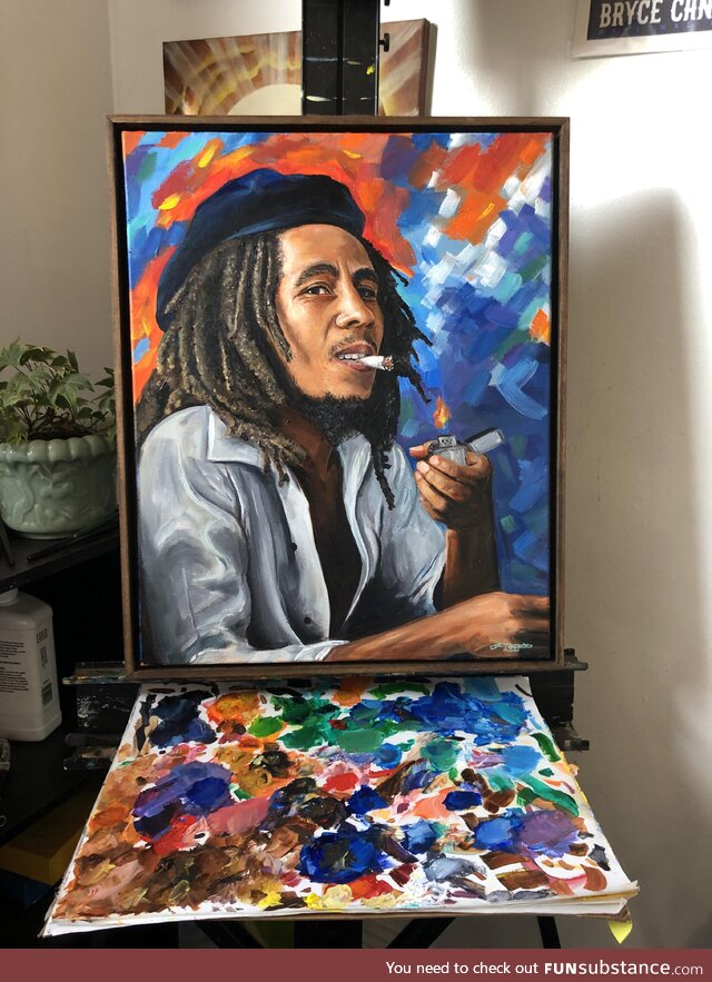Had my artwork shared by the official Bob Marley account today. Super pumped