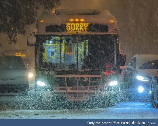 Snowy Bus is Peak Canada?